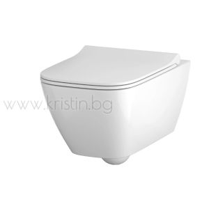 Пакет GEBERIT Duofix Delta и конзолна тоалетна чиния Smyle Square Rimless, с хром бутон DELTA 30