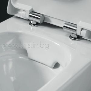 Пакет GEBERIT Duofix Delta и конзолна тоалетна чиния Smyle Square Rimless, с хром бутон DELTA 30