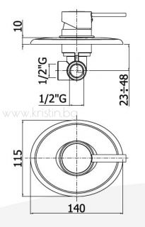 Смесител за вграждане Berry BR010CR   Paffoni 