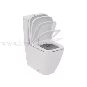 Моноблок Ideal Standard  I LIfe S, къса проекция, казанче с долно пълнене и капак с плавно затваряне