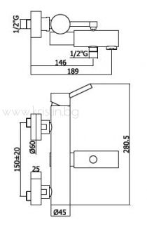 Смесител за  душ Birillo  bi023  Paffoni с аксесоари