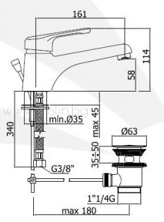 Смесител за мивка Paffoni  Nettuno  nt080