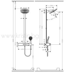 Термостатна душ система Hansgrohe Pulsify 260 2 Jet