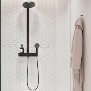 Термостатна душ система Hansgrohe Pulsify 260 2 Jet, черен мат