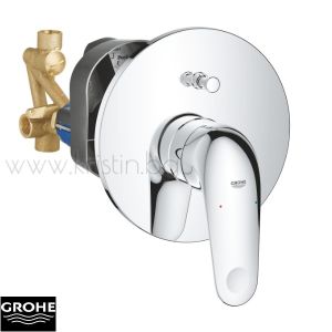GROHE Euro Eco вана/душ за вграждане, комплект с тяло за вграждане