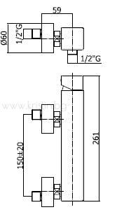 Смесител за  душ Level lec168  Paffoni