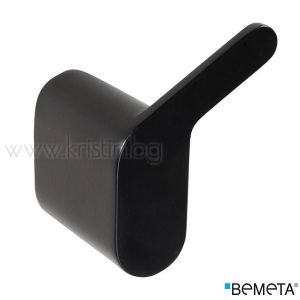 Единична закачалка за баня Bemeta Organic black, дясна