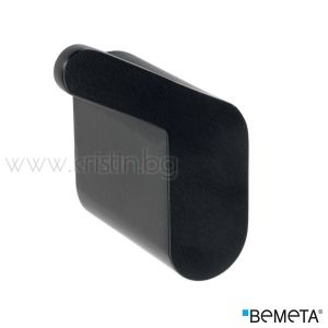 Единична закачалка за баня Bemeta Organic Black, лява