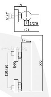 Смесител за душ Paffoni серия Stick sk168