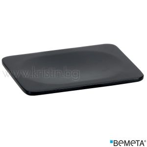 Метална сапунерка Bemeta Organic Black, стенен монтаж