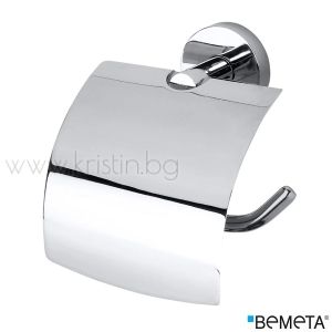 Държач за тоалетна хартия с капак, десен, Bemeta Omega