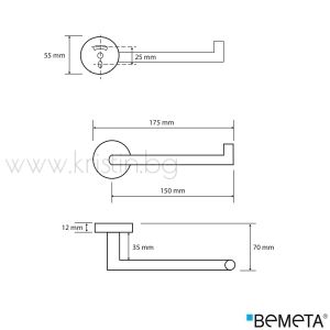 Държач за тоалетна хартия Bemeta Omega