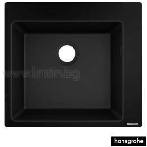 Гранитна кухненска мивка Hansgrohe Silicatec S51 S510-U450, графитено сиво