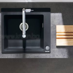 Гранитна кухненска мивка Hansgrohe Silicatec S51 S510-U450, графитено сиво