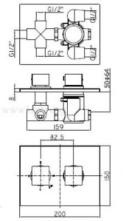 термостатен смесител за вграждане Level leq515 Paffoni