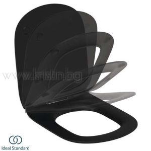 Пакет GEBERIT Duofix Delta 50, черна конзолна тоалетна чиния Tesi Rimless Silk Black, с бутон черен мат