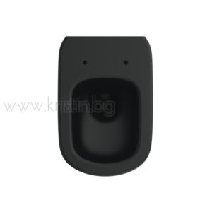 Пакет GEBERIT Duofix Delta 50, черна конзолна тоалетна чиния Tesi Aquablade Silk Black, с бутон черен мат