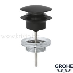 Витло за сифон Grohe Phantom Black, с click-clack система, резба 1' 1/4'