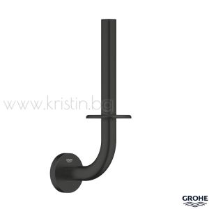 Поставка за тоалетна хартия резерва, Grohe Essentials черен мат