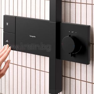 Термостатна душ система Hansgrohe Raindance Alive Q 1 Jet, черен мат
