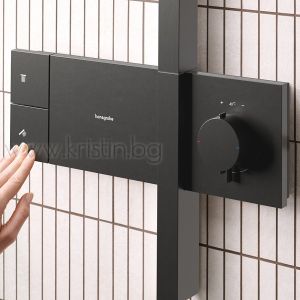 Термостатна душ система Hansgrohe Raindance Alive Q 1 Jet, черен хром мат