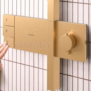 Термостатна душ система Hansgrohe Raindance Alive Q 1 Jet, матиран бронз