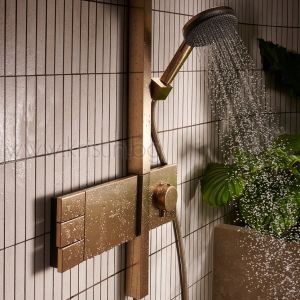 Термостатна душ система Hansgrohe Raindance Alive Q 1 Jet, матиран бронз