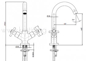  F.IIi Frattini Tesis 51165  смесител за кухня  с висок чучур