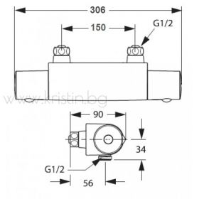Термостатен смесител V- Style A5527AA Vidima
