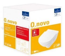 O.Novo Vileroy&Boch висяща тоалетна чиния комплект с капак от дуропласт