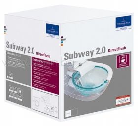 Subway 2.0  Vileroy&Boch DirectFlush висяща тоалетна чиния комплект с капак с плавно затваряне 