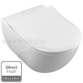 Subway 2.0  Vileroy&Boch DirectFlush висяща тоалетна чиния комплект с капак с плавно затваряне 