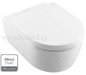  Vileroy&Boch Omnia Avento kombi DirectFlush висяща тоалетна чиния комплект с капак 
