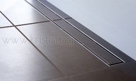 Линеен сифон  Inox Style за вграждане на плочка  с фланец