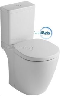 Моноблок с технология за измиване AquaBlade серия Connect Cube E042901, Ideal Standard