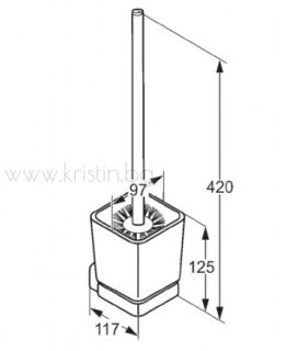 Kludi E2 4997405, четка за WC с държач