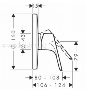 Hansgrohe Focus, смесител за вграждане за душ 31965000