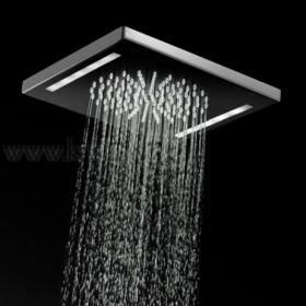 Квадратна душ пита с хромотерапия, Magik led 26х26 см