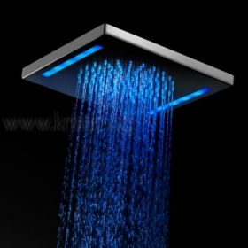 Квадратна душ пита с хромотерапия, Magik led 26х26 см