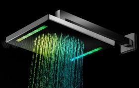 Квадратна душ пита с хромотерапия, Magik led 26х26 см