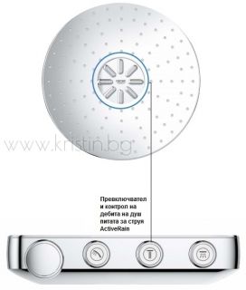 Grohe Euphoria SmartControl 310 Duo 26507000, душ система с термостат