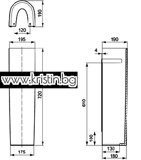 Пиедестал Connect Cube E797301 Ideal Standard