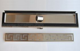 Линеен сифон  Inox Style Версаче 1 с вертикален фланец 