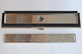 Линеен сифон  Inox Style Версаче 1 с вертикален фланец 